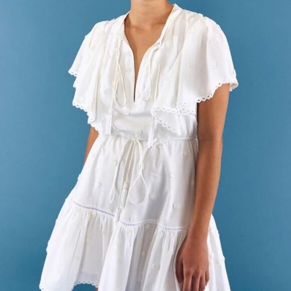 Farm Rio Off-White Mini Dress - Picture 1 of 5